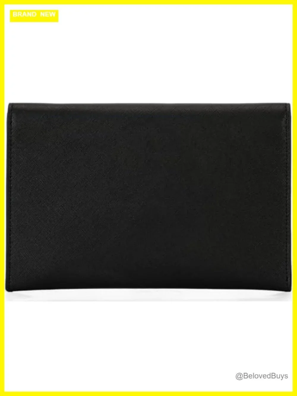 Envelope Clutch Handbag, Faux Saffiano Leather, Medium Foldover Purse with